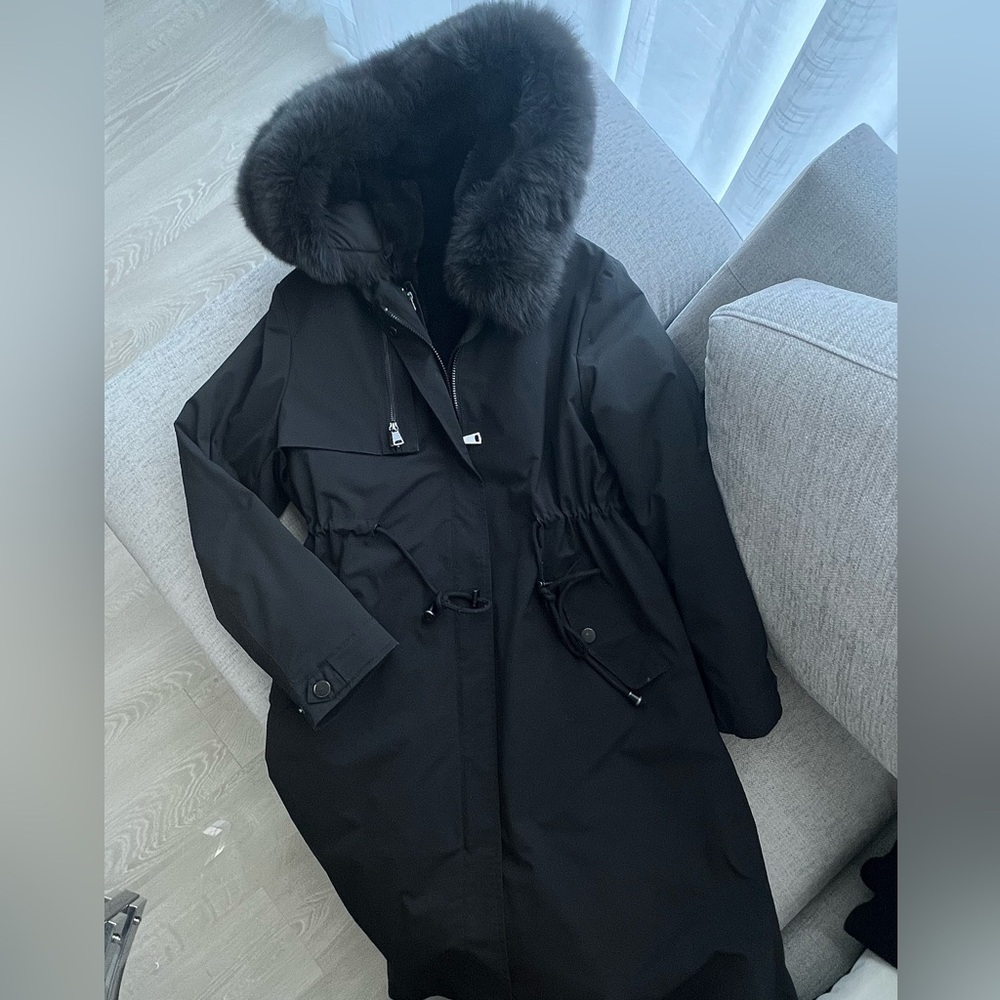 Double-layer rabbit fur Coat - Picture 7 of 16
